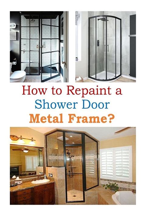 how to paint a metal shower enclosure|repainting metal shower door frame.